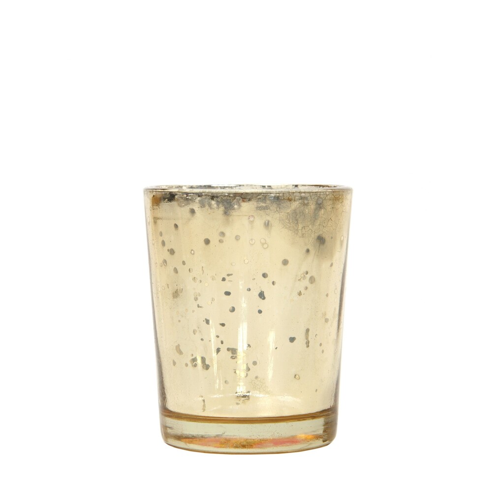 Way to Celebrate Unscented Mercury Glass Votive Candles 12-Pieces Gold